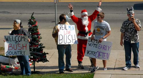 Masked college Republicans