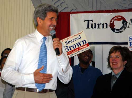 Kerry at OSU rally